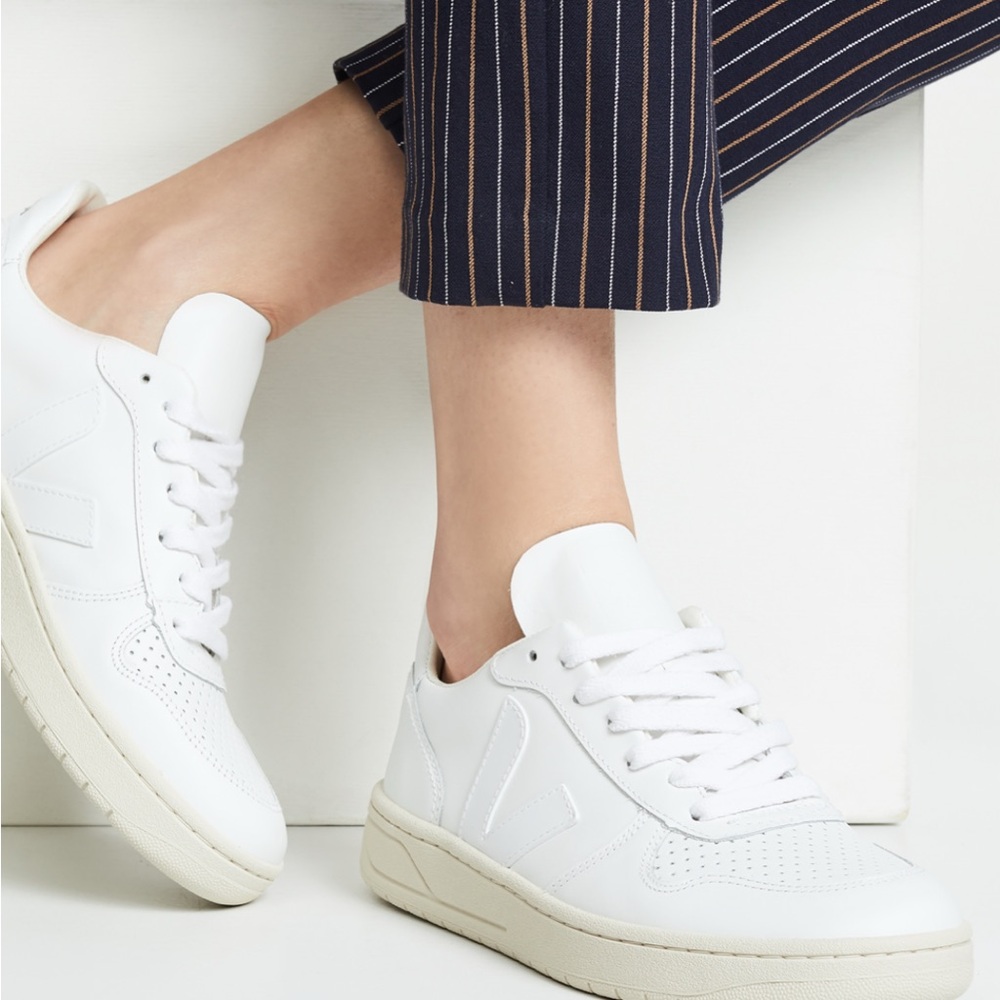 Veja White Leather Sneakers
